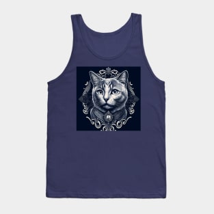 Victorian Kitty Portrait 3 Tank Top